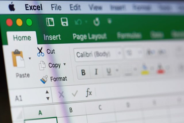 Excel screen